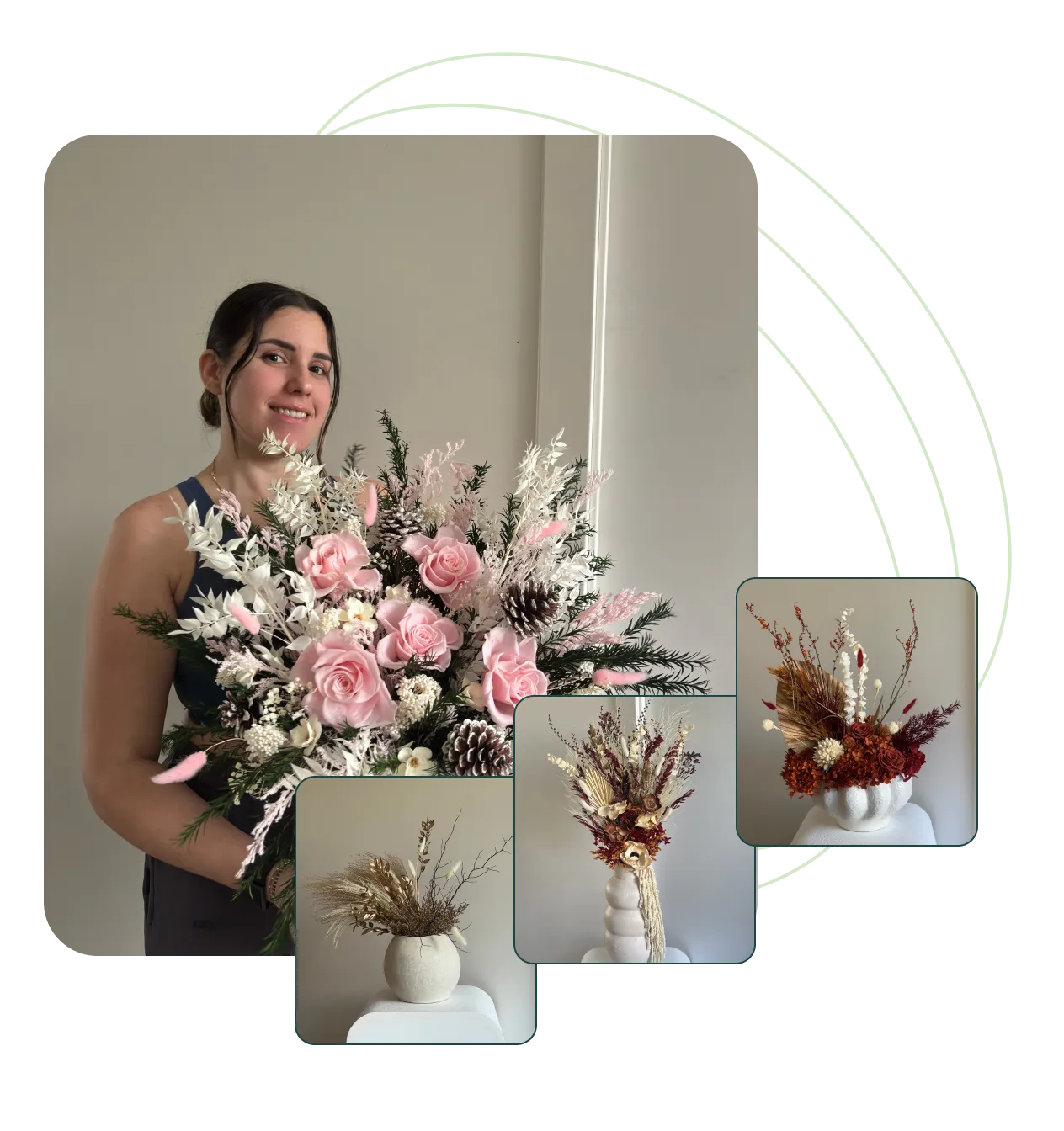 Studio Terra preserved floral arrangement